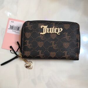 Juicy Couture Liquorice Juicy Forever Medium Double Zip Around Wallet NWT